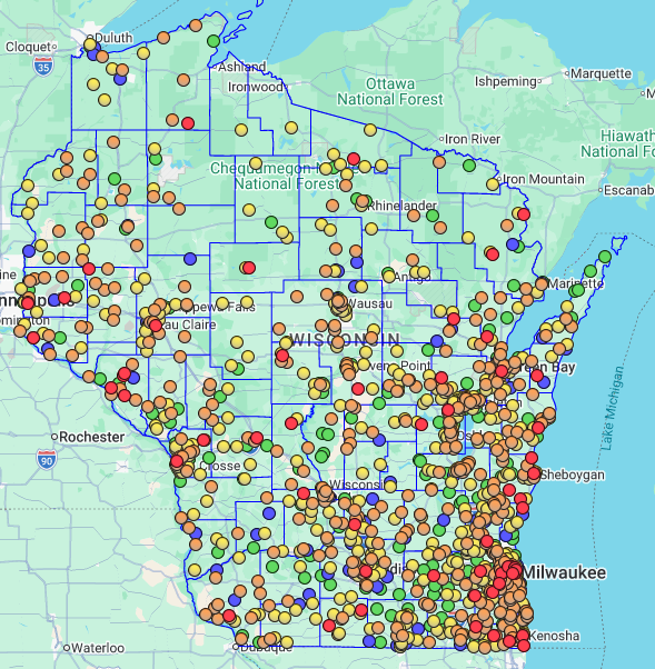 Wisconsin motorcycle accident map