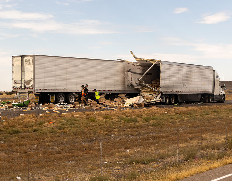 Truck vs car accident